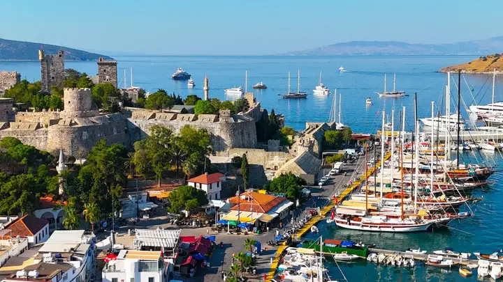 Blick über den Hafen von Bodrum