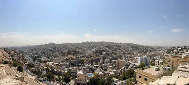 Amman – Blick von der Zitadelle über die Stadt