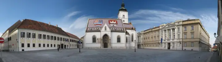 Zagreb – Markuskirche mit farbigem Ziegeldach