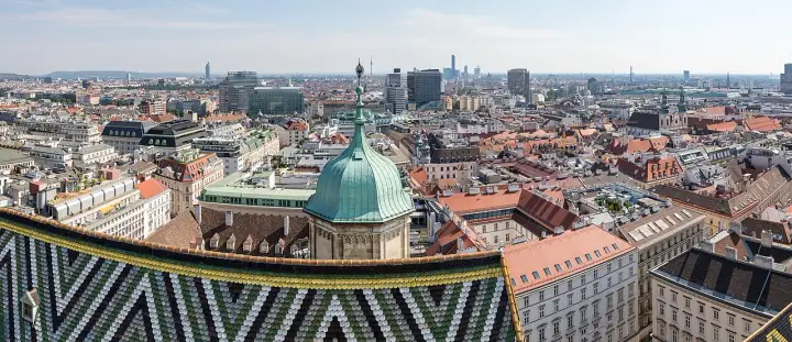 Wien – Blick vom Stephansdom über die Stadt