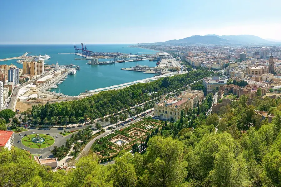 Málaga – Blick auf das Reiseziel
